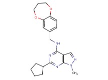 6-cyclopentyl-N-(3,4-dihydro-2H-1,5-benzodioxepin-7-ylmethyl)-1-methyl-1H-pyrazolo[3,4-d]pyrimidin-4-amine
