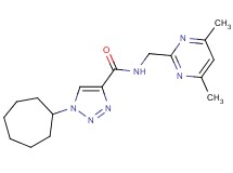 1-cycloheptyl-N-[(4,6-dimethyl-2-pyrimidinyl)methyl]-1H-1,2,3-triazole-4-carboxamide