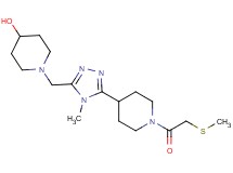 1-[(4-methyl-5-{1-[(methylthio)acetyl]piperidin-4-yl}-4H-1,2,4-triazol-3-yl)methyl]piperidin-4-ol