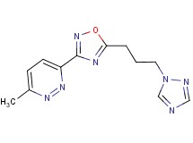 3-methyl-6-{5-[3-(1H-1,2,4-triazol-1-yl)propyl]-1,2,4-oxadiazol-3-yl}pyridazine