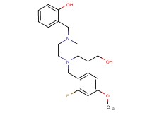 2-{[4-(2-fluoro-4-methoxybenzyl)-3-(2-hydroxyethyl)-1-piperazinyl]methyl}phenol