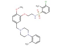 3-chloro-N-[2-(2-methoxy-5-{[4-(2-methylphenyl)-1-piperazinyl]methyl}phenoxy)ethyl]-2-methylbenzenesulfonamide