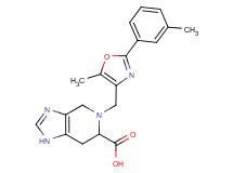 5-{[5-methyl-2-(3-methylphenyl)-1,3-oxazol-4-yl]methyl}-4,5,6,7-tetrahydro-1H-imidazo[4,5-c]pyridine-6-carboxylic acid
