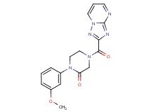 1-(3-methoxyphenyl)-4-([1,2,4]triazolo[1,5-a]pyrimidin-2-ylcarbonyl)-2-piperazinone