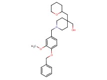 [1-[4-(benzyloxy)-3-methoxybenzyl]-4-(tetrahydro-2H-pyran-2-ylmethyl)-4-piperidinyl]methanol