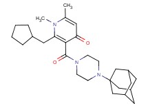 3-{[4-(1-adamantyl)-1-piperazinyl]carbonyl}-2-(cyclopentylmethyl)-1,6-dimethyl-4(1H)-pyridinone