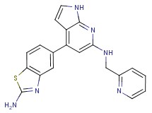 5-{6-[(pyridin-2-ylmethyl)amino]-1H-pyrrolo[2,3-b]pyridin-4-yl}-1,3-benzothiazol-2-amine