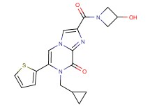 7-(cyclopropylmethyl)-2-[(3-hydroxyazetidin-1-yl)carbonyl]-6-(2-thienyl)imidazo[1,2-a]pyrazin-8(7H)-one