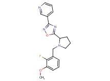 3-{5-[1-(2-fluoro-3-methoxybenzyl)pyrrolidin-2-yl]-1,2,4-oxadiazol-3-yl}pyridine