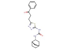 N-[(1S*,2R*,4R*)-bicyclo[2.2.1]hept-2-yl]-N'-[5-(3-oxo-3-phenylpropyl)-1,3,4-thiadiazol-2-yl]urea