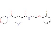 (3R*,5R*)-N-[2-(2-fluorophenoxy)ethyl]-5-(morpholin-4-ylcarbonyl)piperidine-3-carboxamide