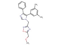 3-{[5-(3,5-dimethylphenyl)-4-phenyl-1H-imidazol-1-yl]methyl}-5-(methoxymethyl)-1,2,4-oxadiazole
