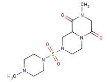 2-methyl-8-[(4-methylpiperazin-1-yl)sulfonyl]tetrahydro-2H-pyrazino[1,2-a]pyrazine-1,4(3H,6H)-dione