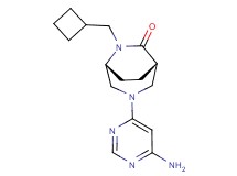 (1S*,5R*)-3-(6-amino-4-pyrimidinyl)-6-(cyclobutylmethyl)-3,6-diazabicyclo[3.2.2]nonan-7-one