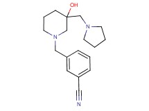3-{[3-hydroxy-3-(pyrrolidin-1-ylmethyl)piperidin-1-yl]methyl}benzonitrile