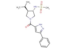N-{(3S*,4R*)-4-isopropyl-1-[(3-phenyl-1H-pyrazol-5-yl)carbonyl]-3-pyrrolidinyl}methanesulfonamide