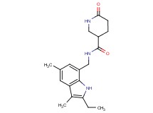 N-[(2-ethyl-3,5-dimethyl-1H-indol-7-yl)methyl]-6-oxopiperidine-3-carboxamide