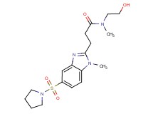 N-(2-hydroxyethyl)-N-methyl-3-[1-methyl-5-(pyrrolidin-1-ylsulfonyl)-1H-benzimidazol-2-yl]propanamide