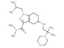 1-isobutyl-N,N-dimethyl-5-{[2-methyl-2-(4-morpholinyl)propyl]amino}-4,5,6,7-tetrahydro-1H-indazole-3-carboxamide