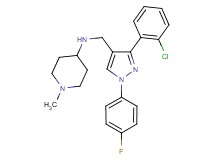 N-{[3-(2-chlorophenyl)-1-(4-fluorophenyl)-1H-pyrazol-4-yl]methyl}-1-methyl-4-piperidinamine
