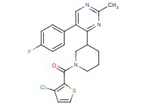 4-{1-[(3-chloro-2-thienyl)carbonyl]-3-piperidinyl}-5-(4-fluorophenyl)-2-methylpyrimidine