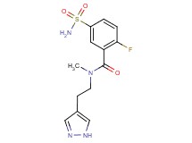 5-(aminosulfonyl)-2-fluoro-N-methyl-N-[2-(1H-pyrazol-4-yl)ethyl]benzamide