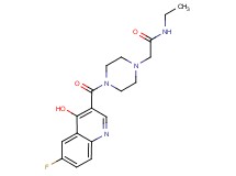 N-ethyl-2-{4-[(6-fluoro-4-hydroxy-3-quinolinyl)carbonyl]-1-piperazinyl}acetamide