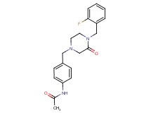 N-(4-{[4-(2-fluorobenzyl)-3-oxopiperazin-1-yl]methyl}phenyl)acetamide