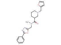 1-(2-furylmethyl)-N-methyl-N-[(5-phenyl-1,3,4-oxadiazol-2-yl)methyl]piperidine-3-carboxamide