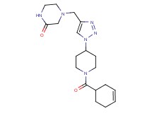 4-({1-[1-(cyclohex-3-en-1-ylcarbonyl)piperidin-4-yl]-1H-1,2,3-triazol-4-yl}methyl)piperazin-2-one