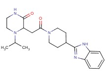 3-{2-[4-(1H-benzimidazol-2-yl)-1-piperidinyl]-2-oxoethyl}-4-isopropyl-2-piperazinone