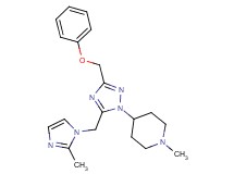 1-methyl-4-[5-[(2-methyl-1H-imidazol-1-yl)methyl]-3-(phenoxymethyl)-1H-1,2,4-triazol-1-yl]piperidine