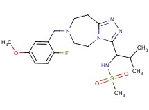 N-{1-[7-(2-fluoro-5-methoxybenzyl)-6,7,8,9-tetrahydro-5H-[1,2,4]triazolo[4,3-d][1,4]diazepin-3-yl]-2-methylpropyl}methanesulfonamide