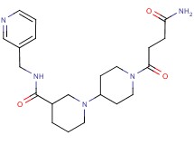 1'-(4-amino-4-oxobutanoyl)-N-(pyridin-3-ylmethyl)-1,4'-bipiperidine-3-carboxamide