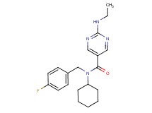 N-cyclohexyl-2-(ethylamino)-N-(4-fluorobenzyl)-5-pyrimidinecarboxamide