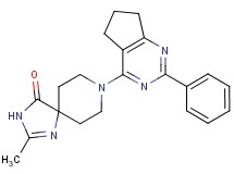 2-methyl-8-(2-phenyl-6,7-dihydro-5H-cyclopenta[d]pyrimidin-4-yl)-1,3,8-triazaspiro[4.5]dec-1-en-4-one