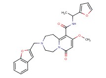 3-(1-benzofuran-2-ylmethyl)-N-[1-(2-furyl)ethyl]-9-methoxy-7-oxo-1,2,3,4,5,7-hexahydropyrido[1,2-d][1,4]diazepine-10-carboxamide