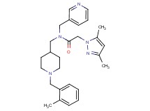 2-(3,5-dimethyl-1H-pyrazol-1-yl)-N-{[1-(2-methylbenzyl)-4-piperidinyl]methyl}-N-(3-pyridinylmethyl)acetamide