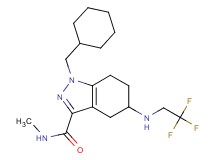 1-(cyclohexylmethyl)-N-methyl-5-[(2,2,2-trifluoroethyl)amino]-4,5,6,7-tetrahydro-1H-indazole-3-carboxamide