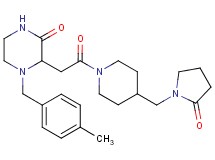 4-(4-methylbenzyl)-3-(2-oxo-2-{4-[(2-oxo-1-pyrrolidinyl)methyl]-1-piperidinyl}ethyl)-2-piperazinone
