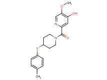 5-methoxy-2-({4-[(4-methylphenyl)thio]-1-piperidinyl}carbonyl)-4-pyridinol