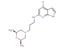 4-chloro-N-{3-[(2R*,6S*)-2,6-dimethylmorpholin-4-yl]propyl}-1H-pyrrolo[2,3-b]pyridin-6-amine