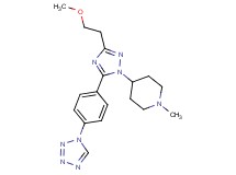 4-{3-(2-methoxyethyl)-5-[4-(1H-tetrazol-1-yl)phenyl]-1H-1,2,4-triazol-1-yl}-1-methylpiperidine
