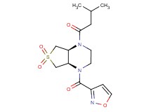 (4aS*,7aR*)-1-(3-isoxazolylcarbonyl)-4-(3-methylbutanoyl)octahydrothieno[3,4-b]pyrazine 6,6-dioxide