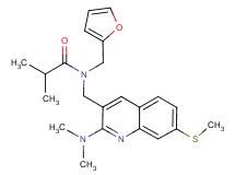 N-{[2-(dimethylamino)-7-(methylthio)-3-quinolinyl]methyl}-N-(2-furylmethyl)-2-methylpropanamide