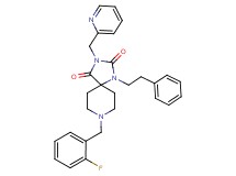 8-(2-fluorobenzyl)-1-(2-phenylethyl)-3-(2-pyridinylmethyl)-1,3,8-triazaspiro[4.5]decane-2,4-dione
