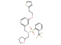 N-(tetrahydro-2-furanylmethyl)-N-{3-[2-(2-thienyl)ethoxy]benzyl}-2-(trifluoromethyl)benzenesulfonamide