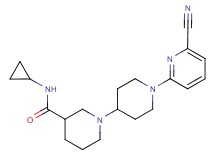 1'-(6-cyanopyridin-2-yl)-N-cyclopropyl-1,4'-bipiperidine-3-carboxamide