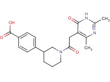 4-{1-[(2,4-dimethyl-6-oxo-1,6-dihydropyrimidin-5-yl)acetyl]piperidin-3-yl}benzoic acid