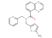 N-[(5-methyl-2-thienyl)methyl]-N-(pyridin-2-ylmethyl)quinoxaline-5-carboxamide